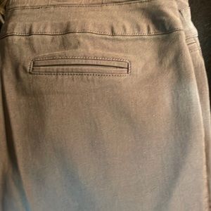 Grey- straight legged pull up dress pants. Size 12.
